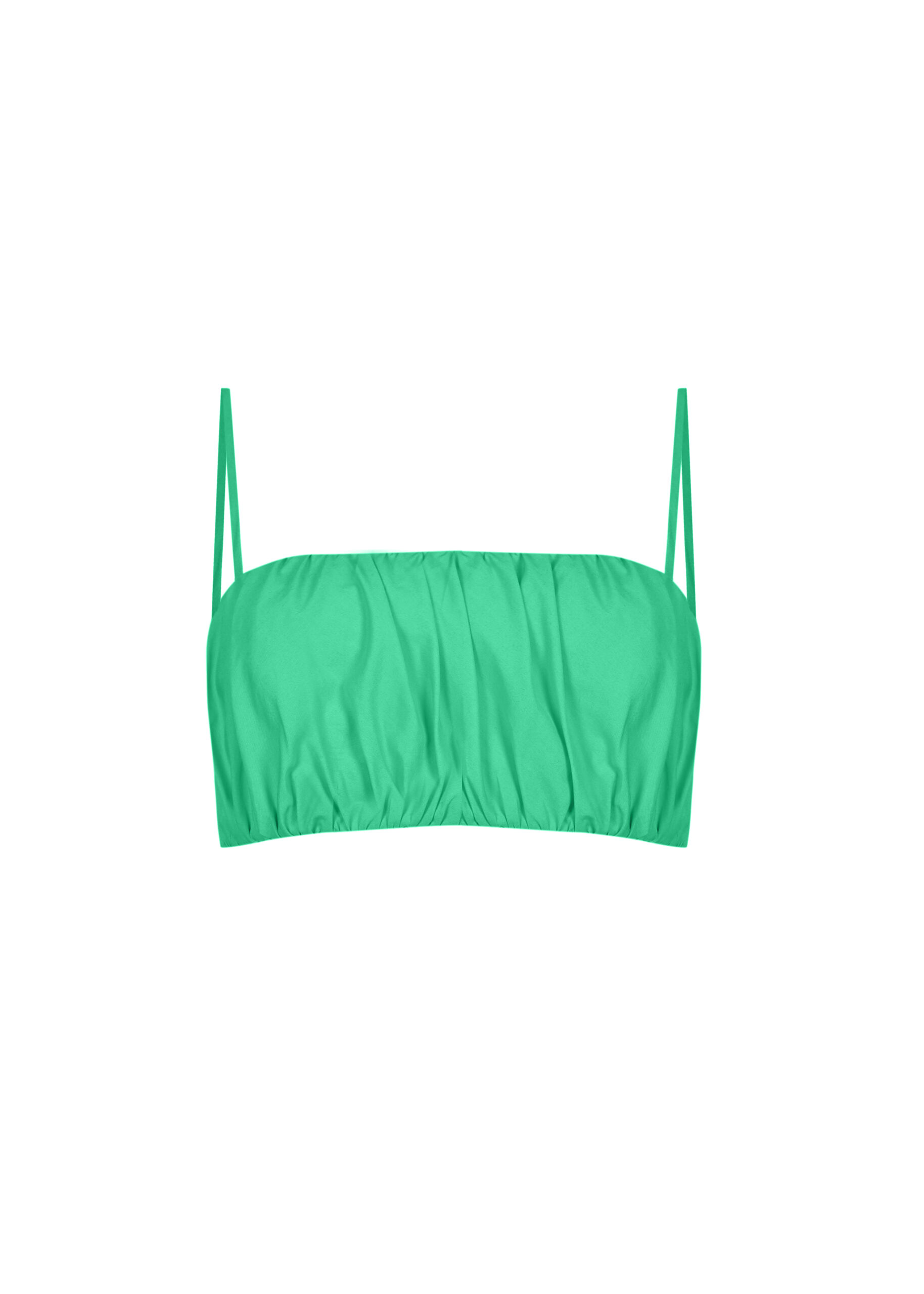 Green Ruched Cropped Top - F.ILKK